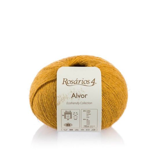Пряжа ROSARIOS 4 Alvor (50% лён, 50% шерсть)