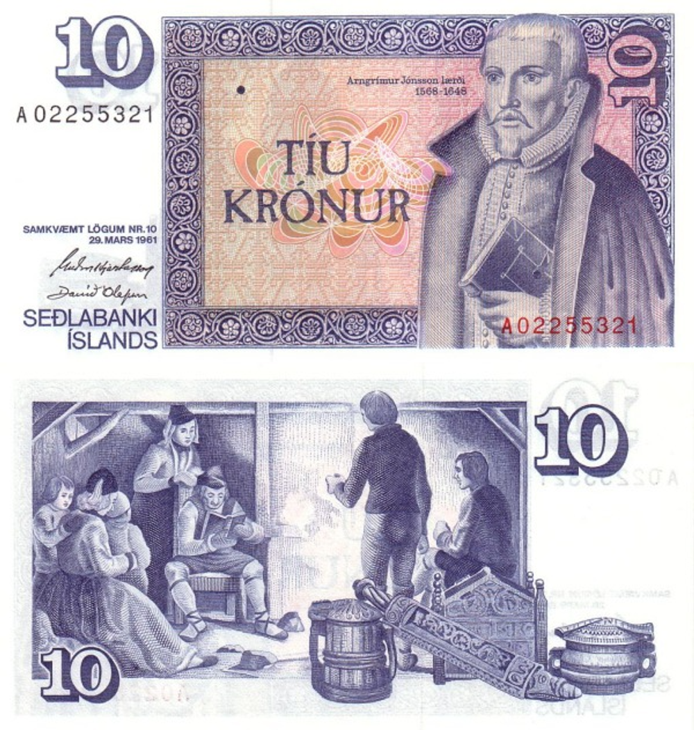 Исландия 10 крон 1961 Старинный исландский дом UNC