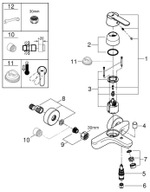 СМЕСИТЕЛЬ GROHE GET ДЛЯ ВАННЫ DIY 32887000