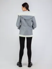 Дубленка авиатор натуральная с капюшоном
