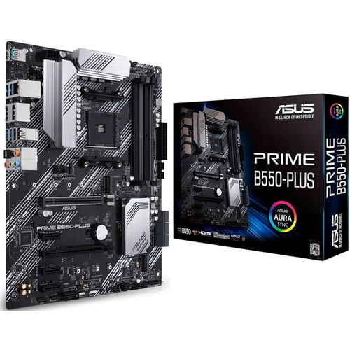 Материнская плата ASUS PRIME B550-PLUS, AM4/AMD B550/4xDDR4/2xPCI-Ex16/2xM.2/SB7.1/GLAN/DP/HDMI/ATX (90MB14U0-M0EAY0)