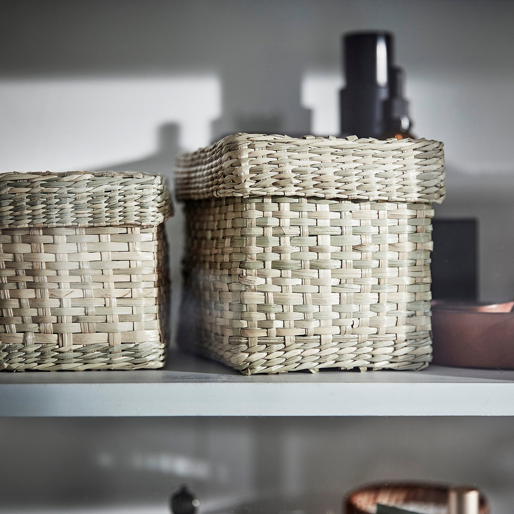 IKEA LURPASSA  (ИКЕА ЛУРПАССА)  -  Коробка с крышкой, 2 шт. - морская трава
