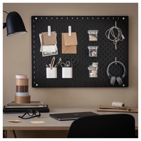 Перфорированная доска IKEA SKADIS (СКОДИС), Черный, 76x56 см
