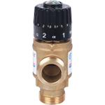 Клапан термостатический смесительный STOUT - 3/4" (НР, 35-60°C, Kvs 1.6, L-образное смешивание)