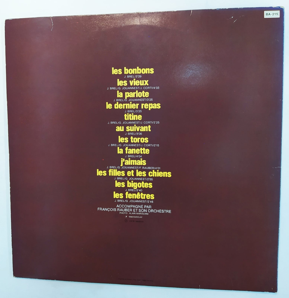 Jacques Brel 6 Les Vieux RE 1978 France