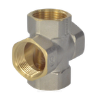 Крест латунь никель Ду 25 (1") ВР/ВР 9011 ГОСТ 32585-2013 Aquasfera 9011-03