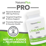 NaturesPlus, Pro, L-теанин 200, 60 капсул (200 мг в 1 капсуле)
