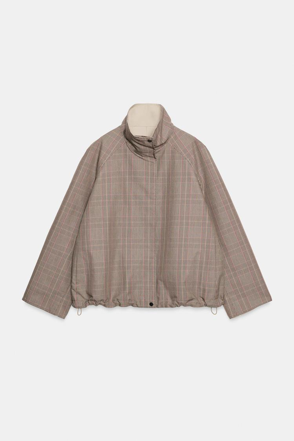 ZARA УКОРОЧЕННАЯ ДВУСТОРОННЯЯ КУРТКА ZW COLLECTION, СВЕТЛЫЙ ЖЕЛТО-КОРИЧНЕВЫЙ