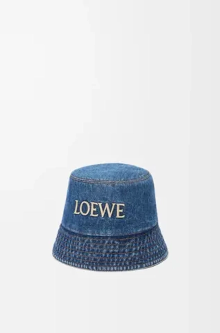 Loewe Панама из джинсовой ткани, джинсовый синий