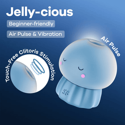 Вакуумный стимулятор клитора Satisfyer Jelly-cious, голубой