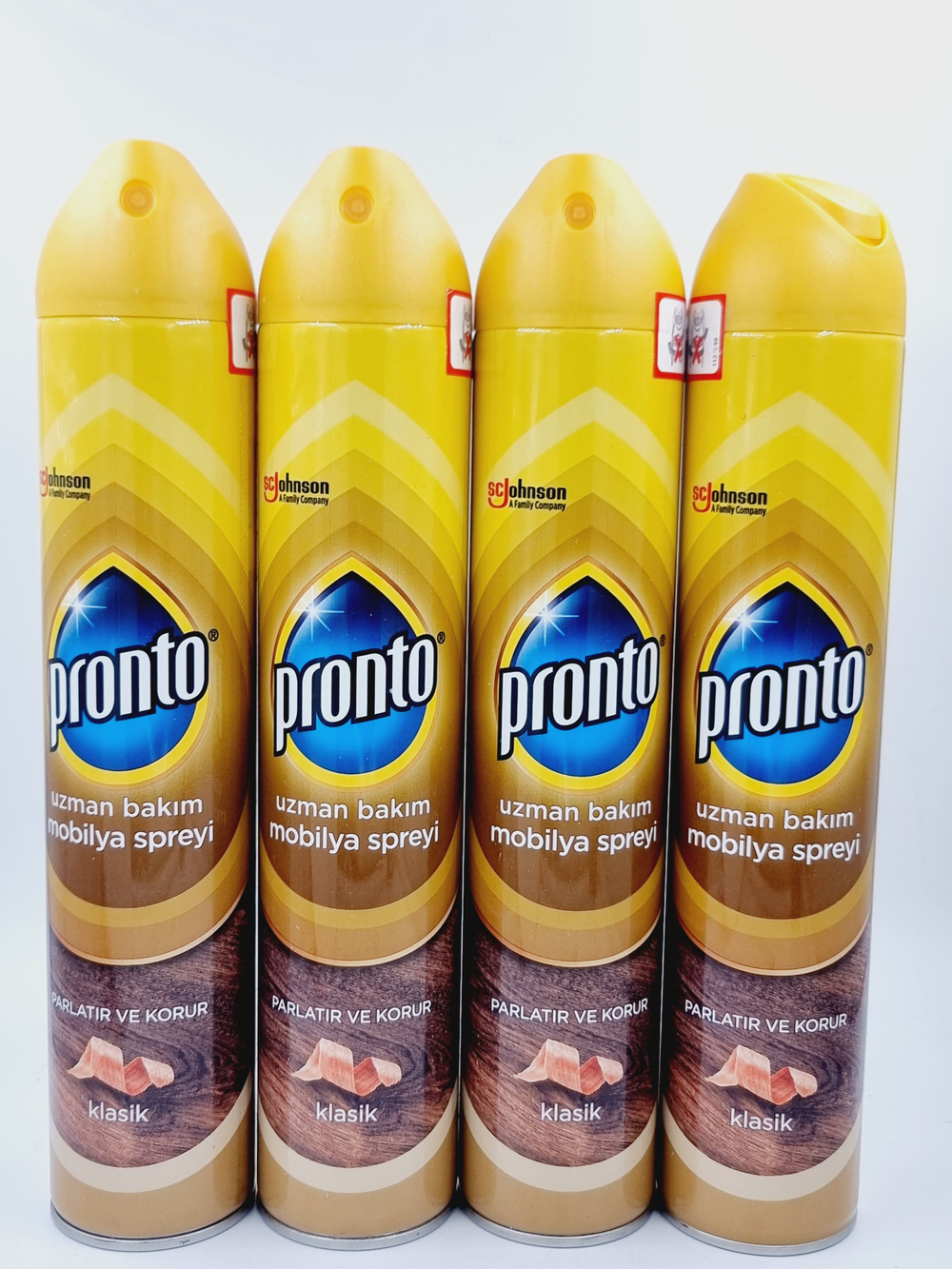 Pronto полироль спрей Classic ароматизированный для мебели (4х300) 1200 мл (Нидерланды)