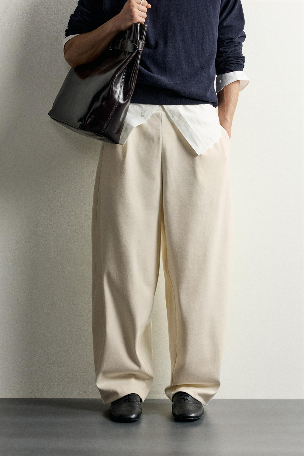 ТРИКОТАЖНЫЕ БРЮКИ BALLOON FIT — ZARA
