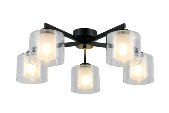 Люстра потолочная NewRgy 16010STD-5 BK, 5×40 Вт, чёрная