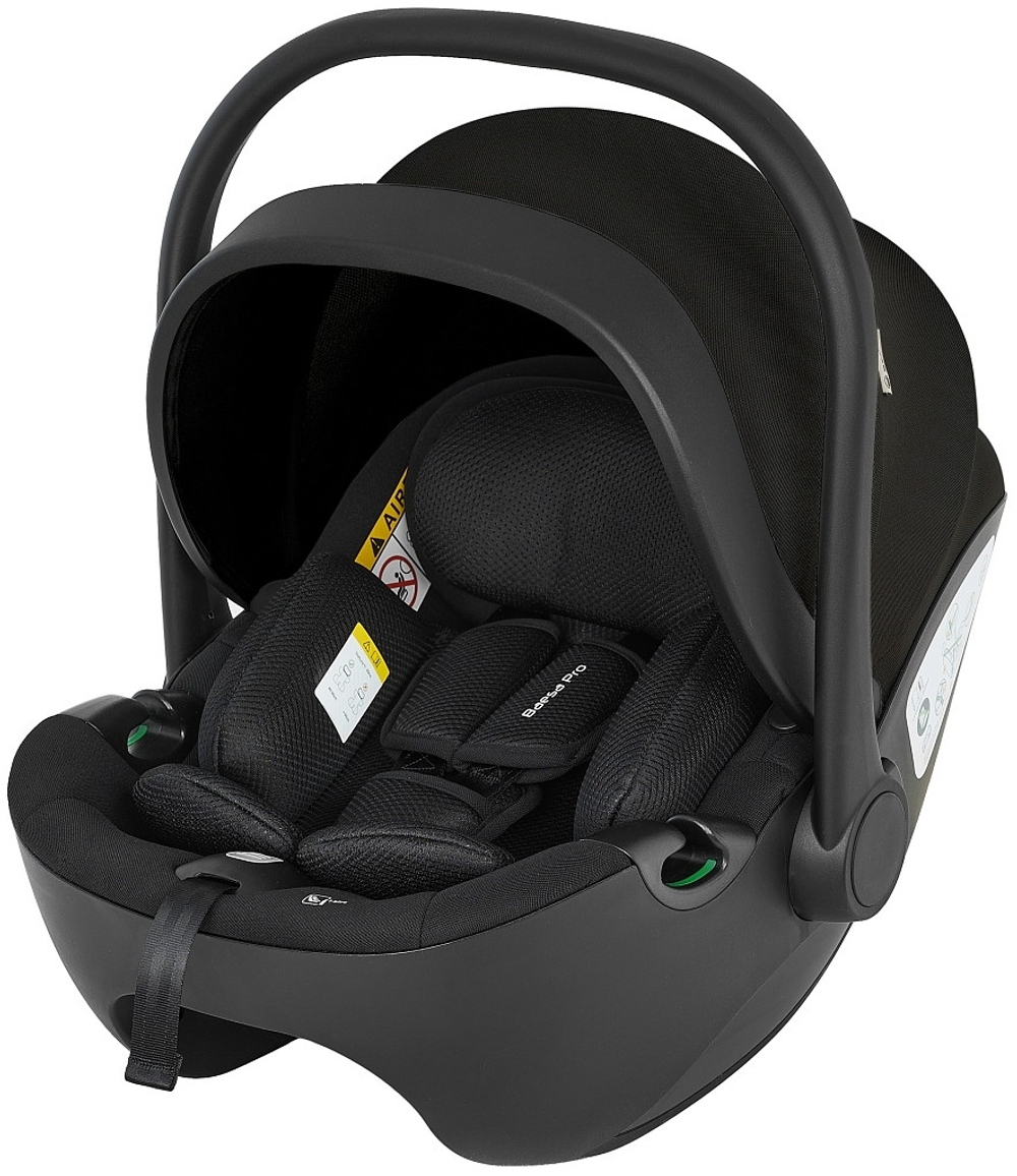 Детская коляска Roan Bass Next Classic d14 2.0 3 в 1 с автокреслом Pituso Baesa Pro Black BSNC/92/2 Sage Green/Black/руч.Black