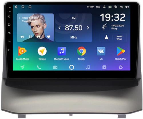 Магнитола для Ford Fiesta MK6 2012-2018 (голубой БК, рамка тип 1) - Teyes CC2 PLUS монитор 9" QLED, Android 10, Быстрая, SIM-слот
