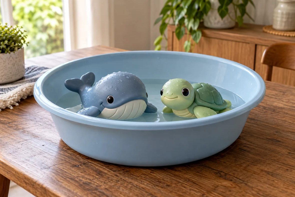 Игра с водой за столом: как организовать маленькую игровую зону