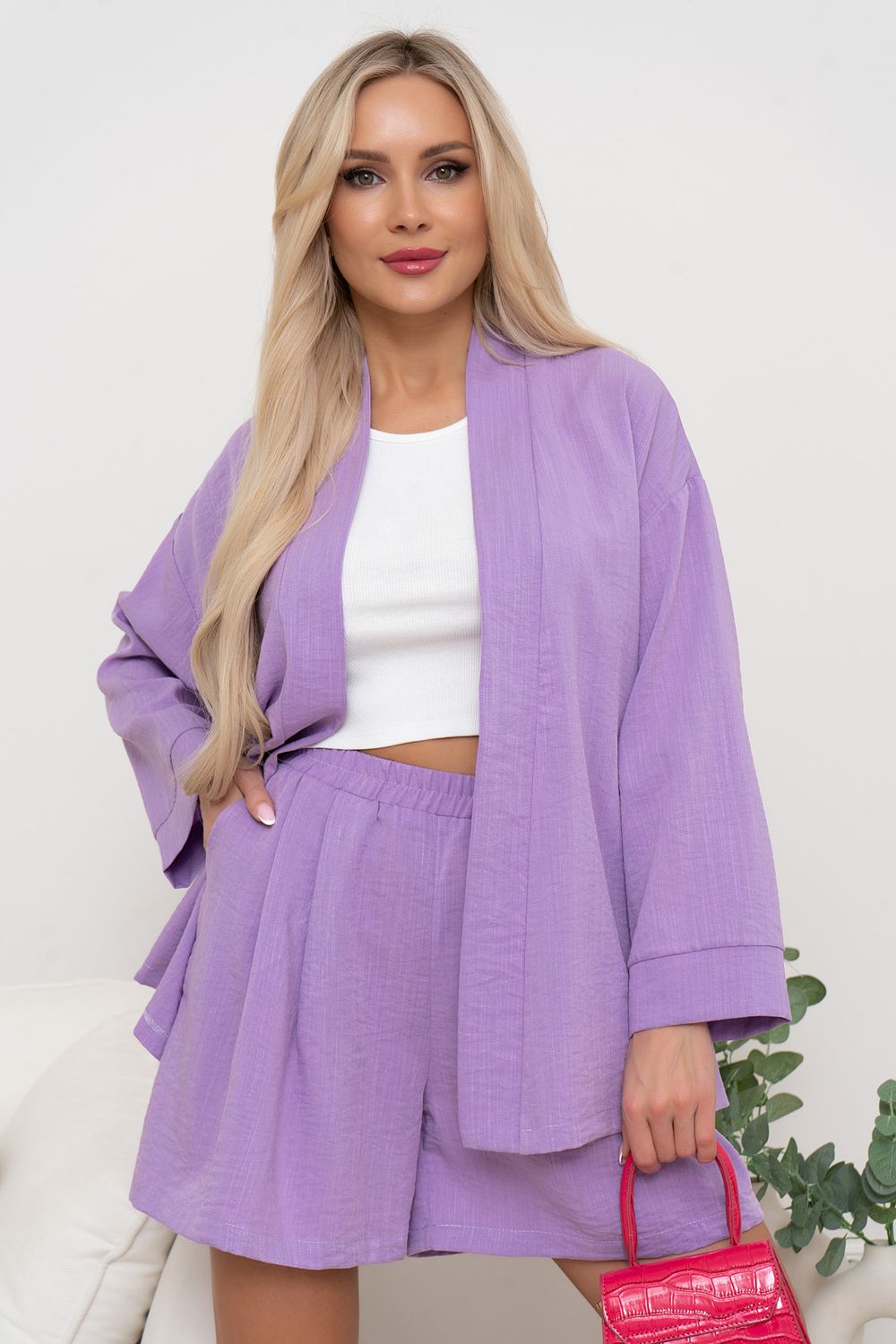 Костюм с шортами (нежная сирень) К11-86 Nikol