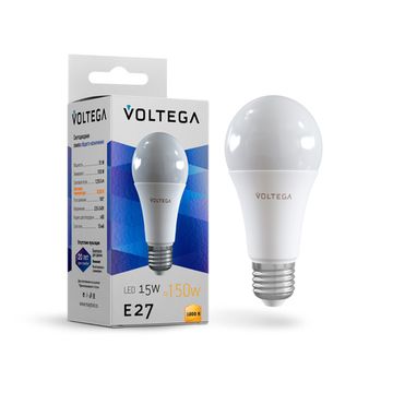 Светодиодная лампа Simple A60 15W 3000K E27 (7246) VG2-A60E27-3K-15W Voltega