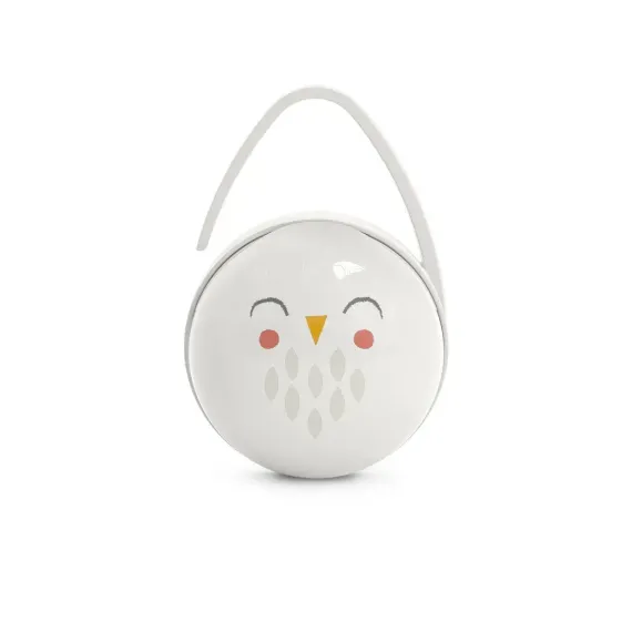 Футляр для двух сосок Suavinex Owl с ручкой для подвешивания Бежевый