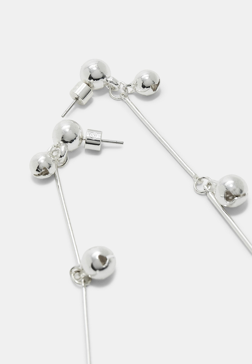 STRADIVARIUS Длинные серьги из бисера, серый