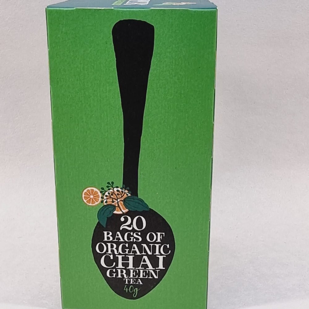 Чай зеленый CLIPPER "ORGANIC CHAI GREEN TEA" с пряностями 20 пакетиков 40 г (из Финляндии)