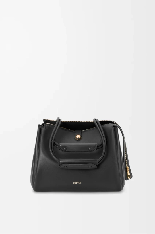 Loewe Сумка Madrid среднего размера из мягкой телячьей кожи, черный