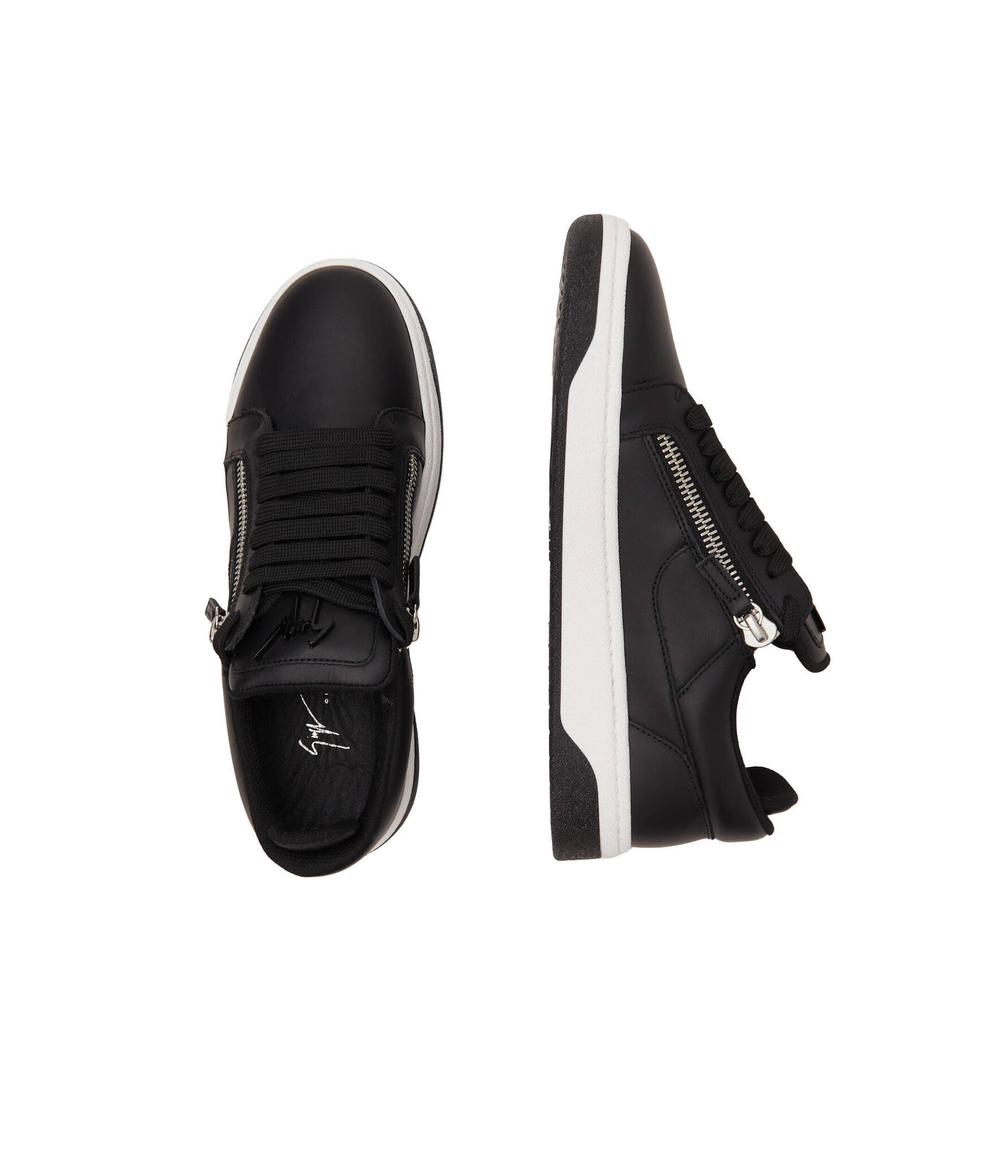 Кроссовки кожаные talogo Giuseppe Zanotti - черный(RM30035)