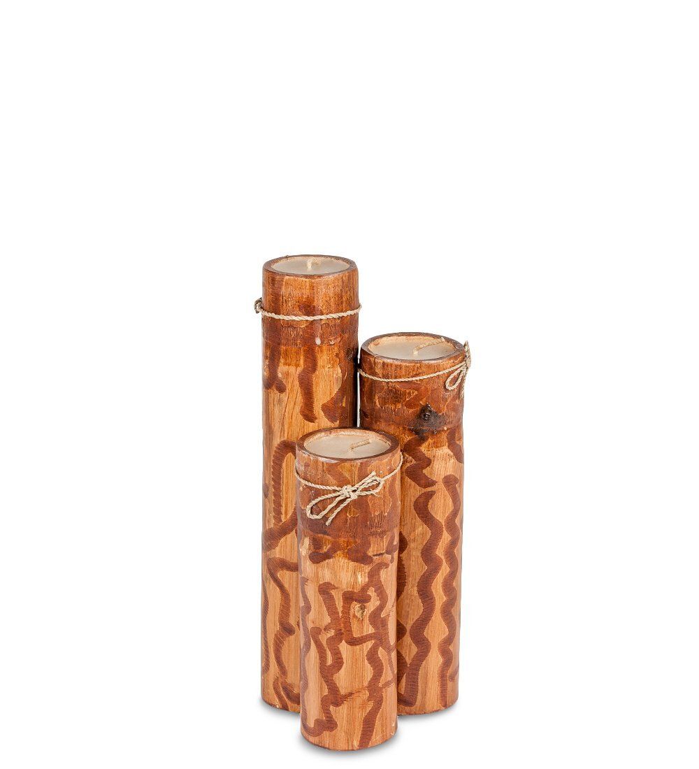 Decor and Gift 70-006 Подсвечник БАМБУК со свечой 30 см