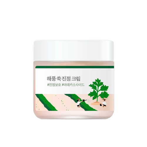 Лёгкий успокаивающий крем с полынью Round Lab Mugwort Calming Cream Срок март 2027