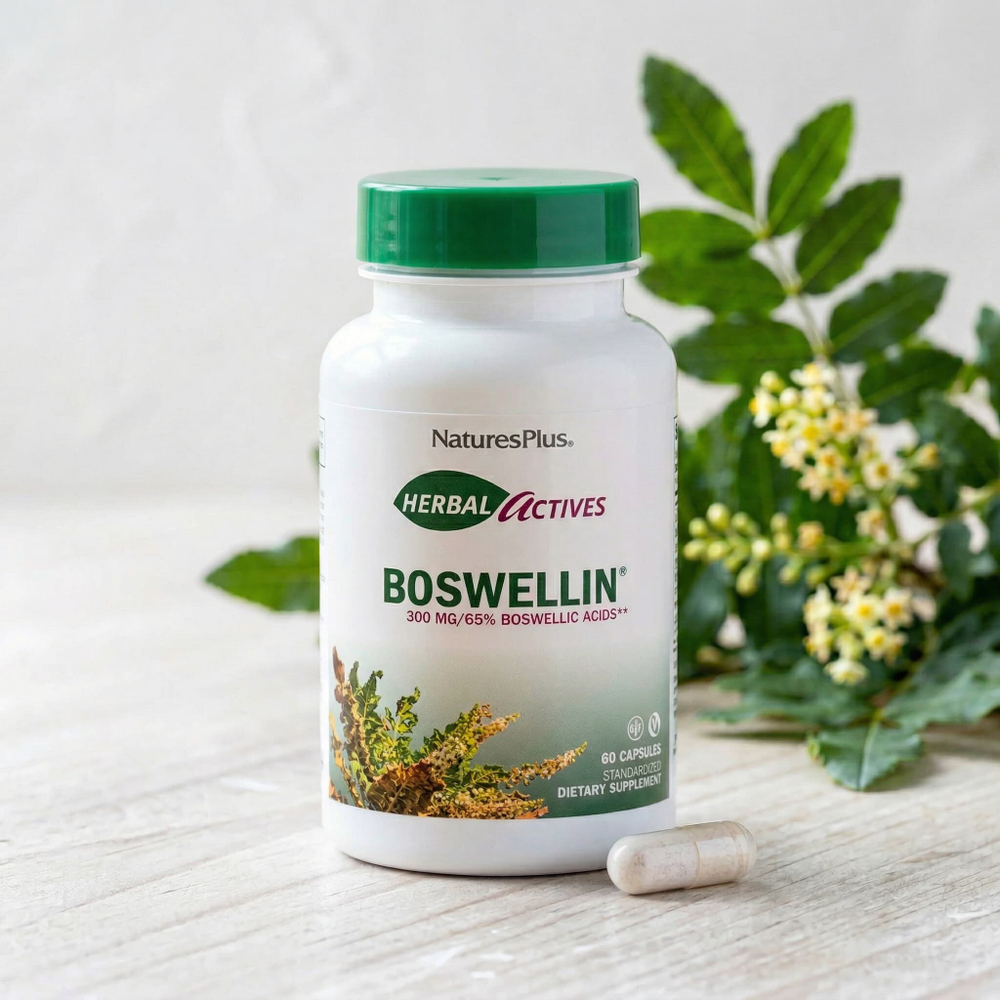 NaturesPlus, Herbal Actives, Boswellin®, 300 мг, 60 капсул