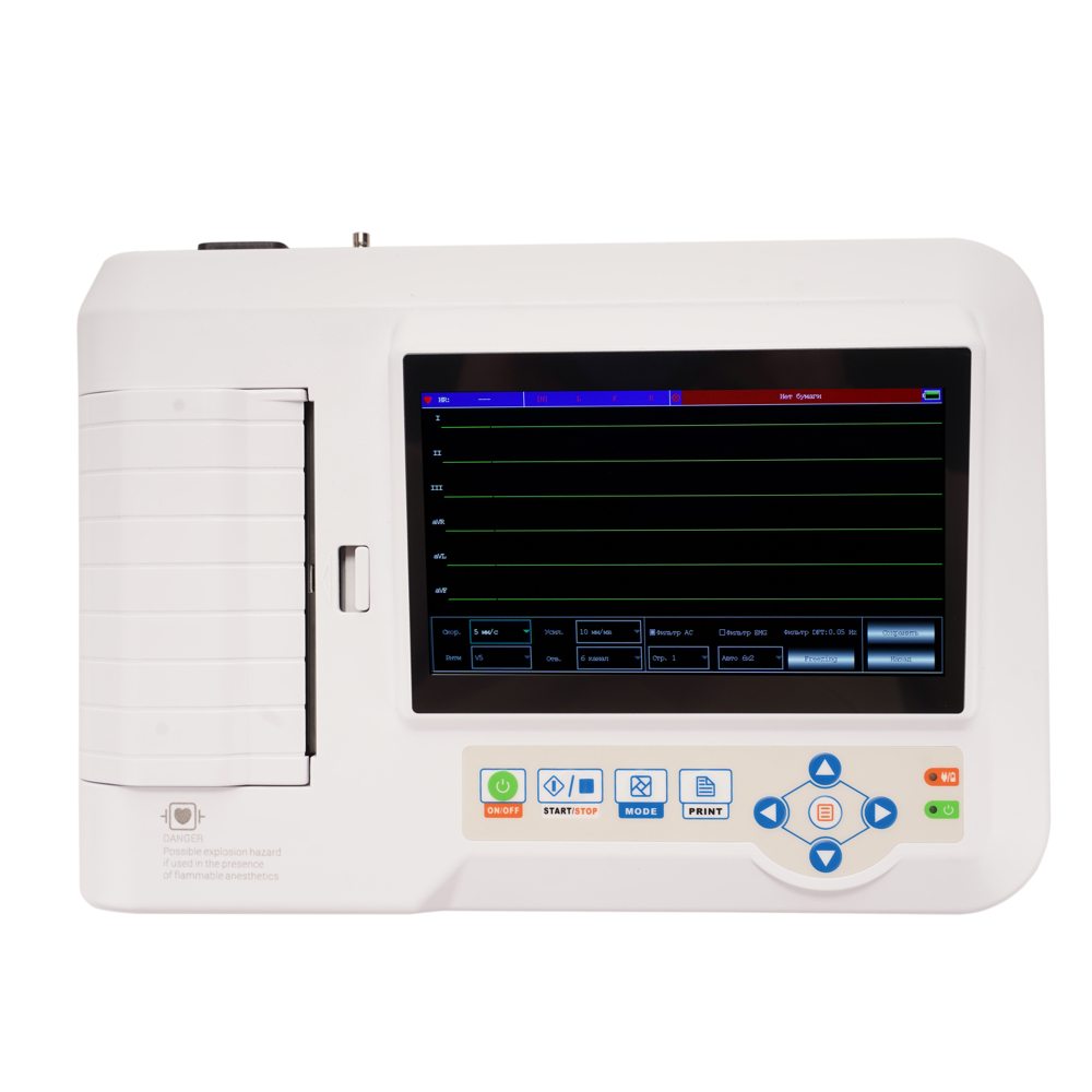 Электрокардиограф Med-Mos ECG600G — компактный 6-канальный аппарат для эффективной диагностики сердца в больницах, клиниках и амбулаториях