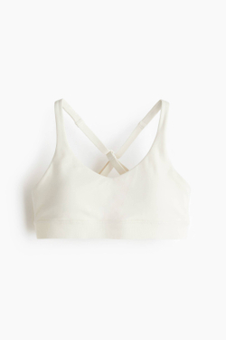 H&M Спортивный топ DryMove, цвет слоновой кости