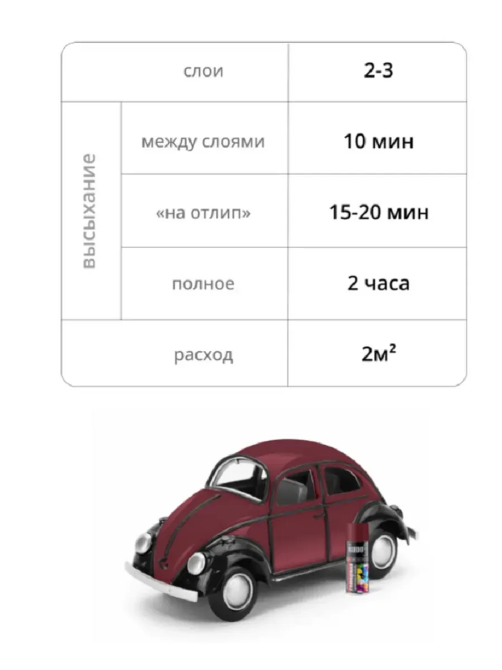 Краска аэрозоль акрил винно-красный