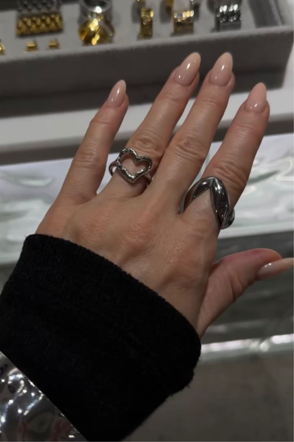 Кольцо  HEART silver