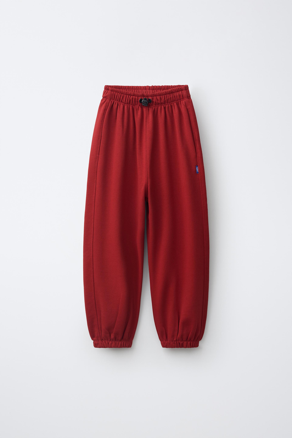 ZARA БРЮКИ BALLOON ИЗ ФУТЕРА, ТЕМНО-РОЗОВЫЙ