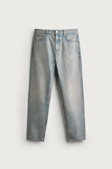 ZARA ДЖИНСЫ SLIM TAPERED, ЗЕЛЕНОВАТО-СИНИЙ