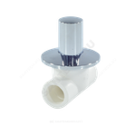 Клапан (вентиль) PP-R запорный белый хромированный Дн 25 Ру25 VALFEX 11154025