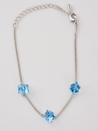 Браслет Миражи с голубыми кристаллами Swarovski