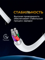 Зарядка PARASMART 4 в 2 для Apple Watch, iPhone + 2 Type-C, разъем USB-A+C (белый)