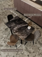 Обеденный стол "Мрамор серый" 100x70 см