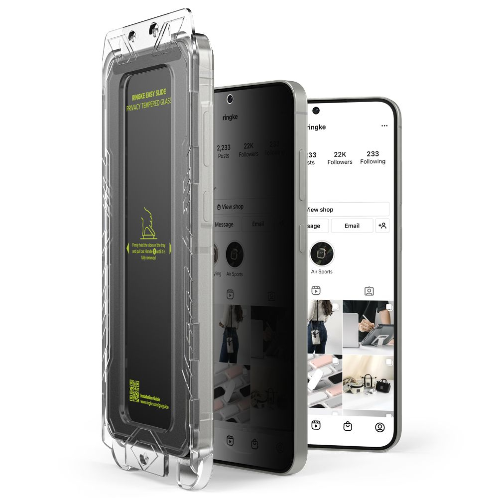 Защитное стекло Ringke Easy Slide Privacy 2 шт. для Samsung Galaxy S25