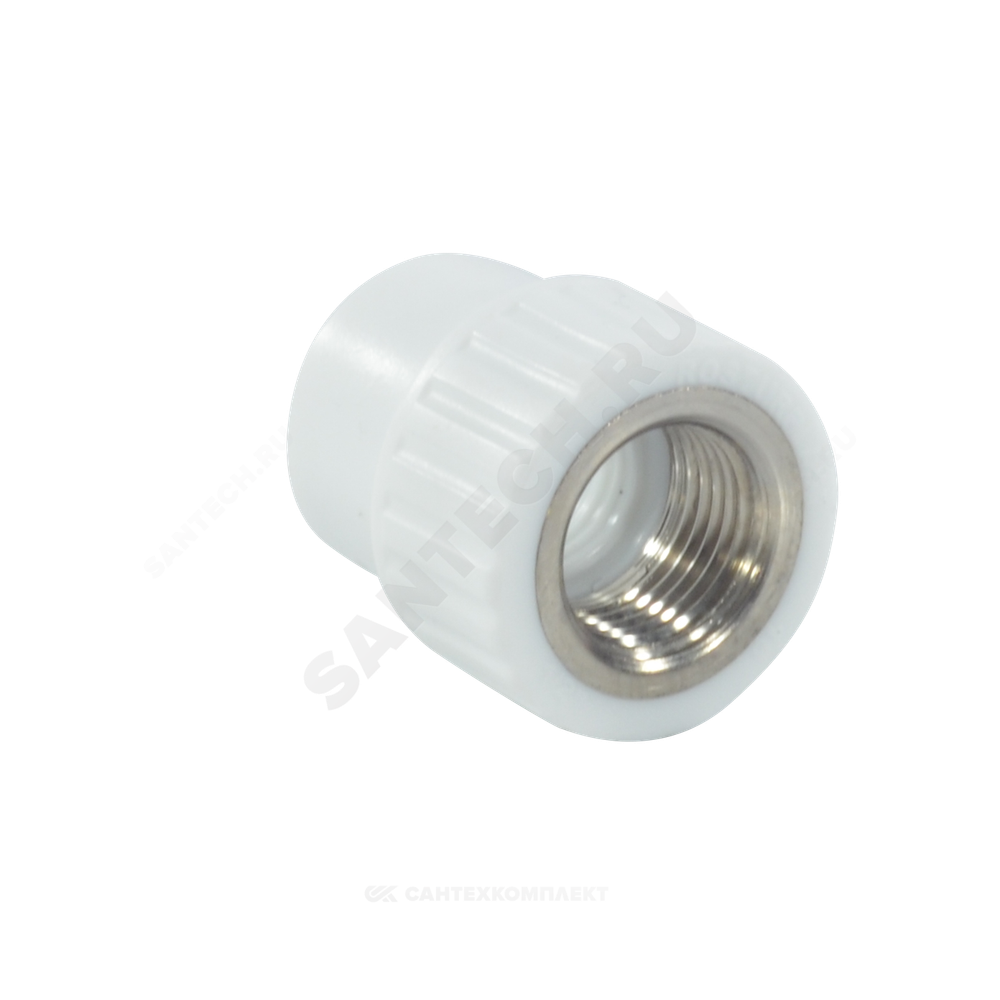 Муфта PP-R комбинированная белая Дн 25х3/4" ВР RTP (РосТурПласт) 10655