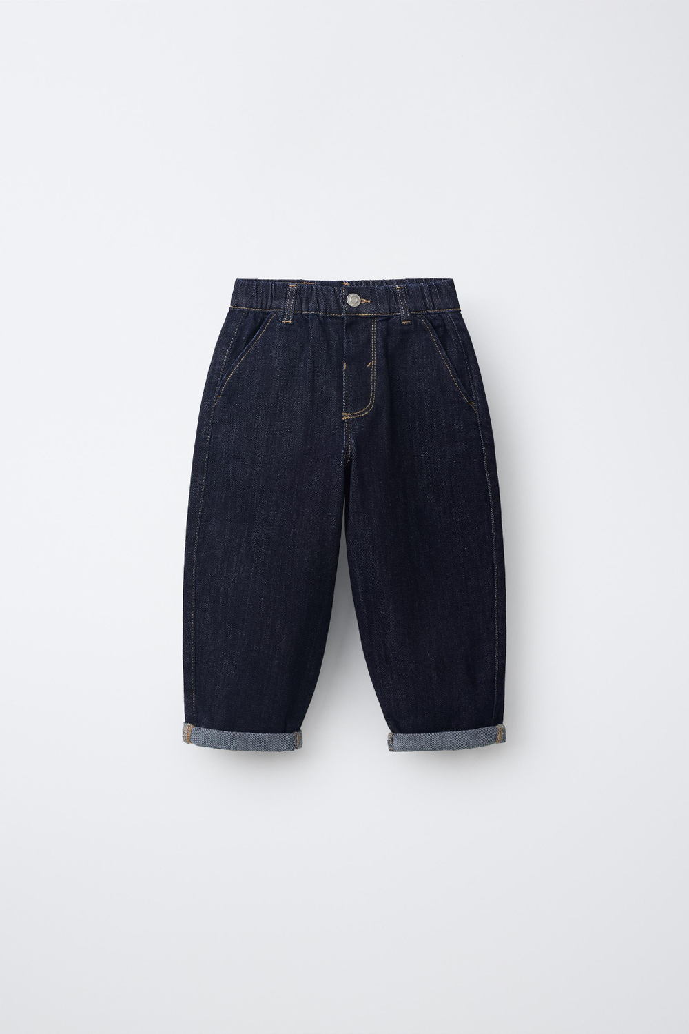 ZARA КОМФОРТНЫЕ ДЖИНСЫ BAGGY, СИНИЙ