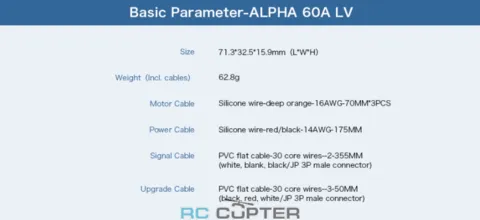 ESC регулятор мотора T-Motor Alpha 60A LV 4-6S