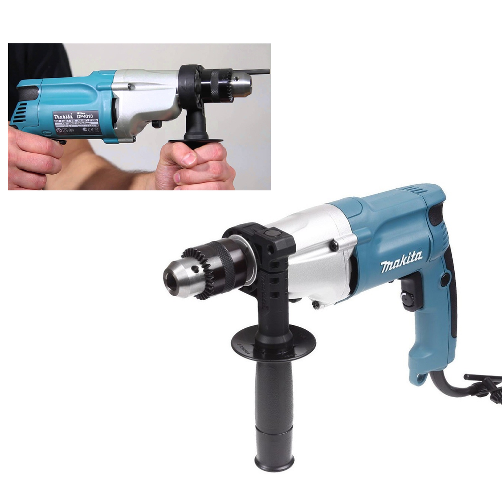 СУПЕР ЦЕНЫ! Дрель сетевая Makita DP 4010 0,72 кВт 220 В, Двухрежимная, D сверления дерево 40 мм, металл 13 мм DP4010
