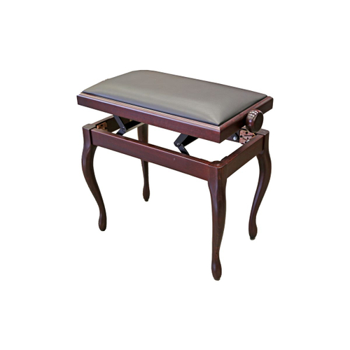 Hidrau BG200 Mahogany Matt 3 (L28) банкетка, сатинированное красное дерево, черная кожа