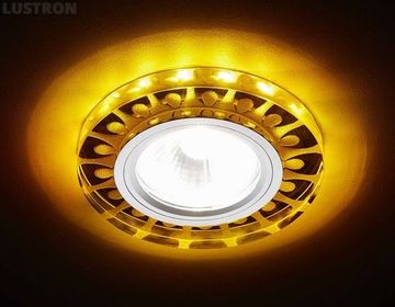Встраиваемый точечный светильник S219 WH/CH/YL MR16+3W(LED YELLOW) матовый/хром Ambrella
