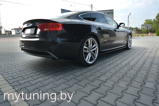 Сплиттеры накладок на пороги V.1 для AUDI S5 / A5 B8 Sportback S-Line (11-16)