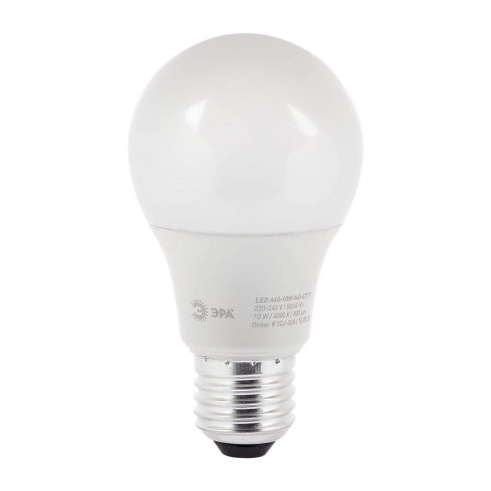 Светодиодная лампа ЭРА LED A60-10Вт-840-E27 R