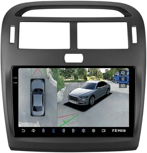 Магнитола для Lexus LS430 Toyota Celsior XF30 2000-2006 (ШГУ монохром) - Teyes CC3-2K-360 монитор 9.5" 2K QLED на Android 10, Быстрая, CarPlay, 4G SIM-слот, 4 камеры в комплекте
